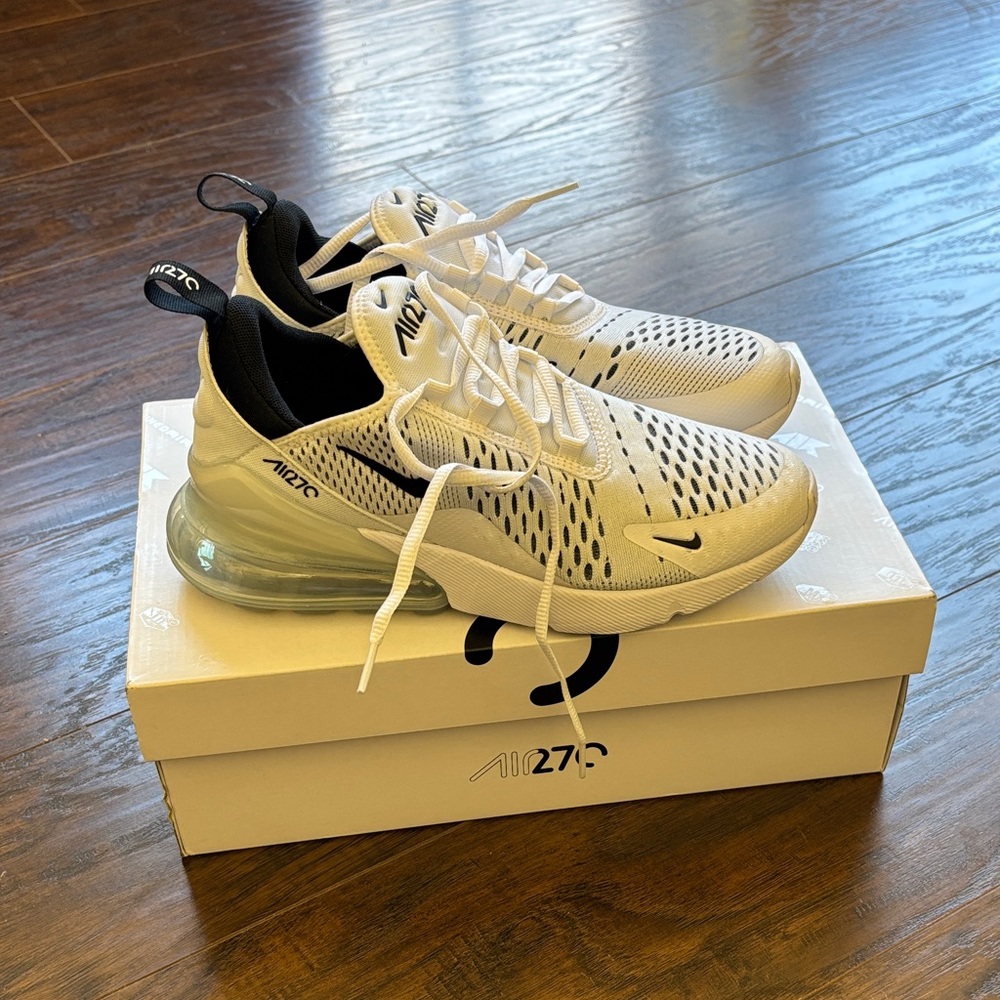 Nike Air Max 270 White and Black Sneakers